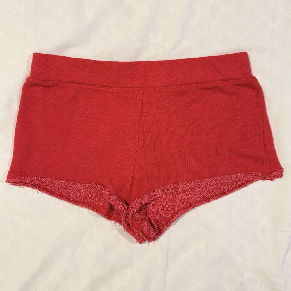 Vintage Y2K Forever 21 Red Terry Cloth Hot Mini Shorts Active Lounge 90s Booty